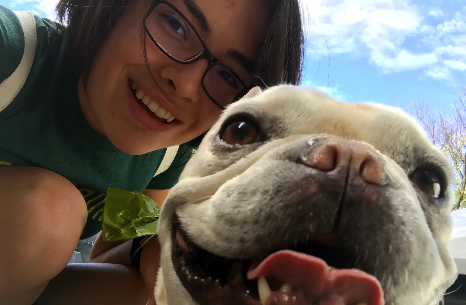 Gravy and Kate — a FurKid and their walker